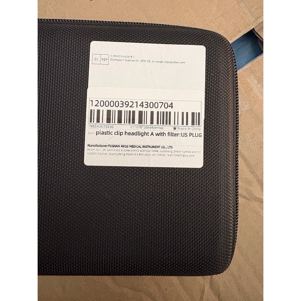 Foshan Akos Plastic Clip Headlight A with filter: US PLUG - Brand New In Case